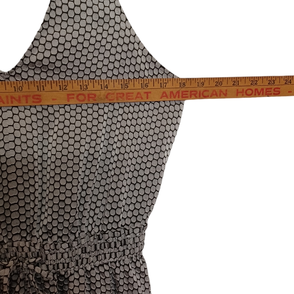 BANANA REPUBLIC Gray Geometric Polka Dot Print Sleeveless Mini Dress 2 X-Small - Picture 6 of 9